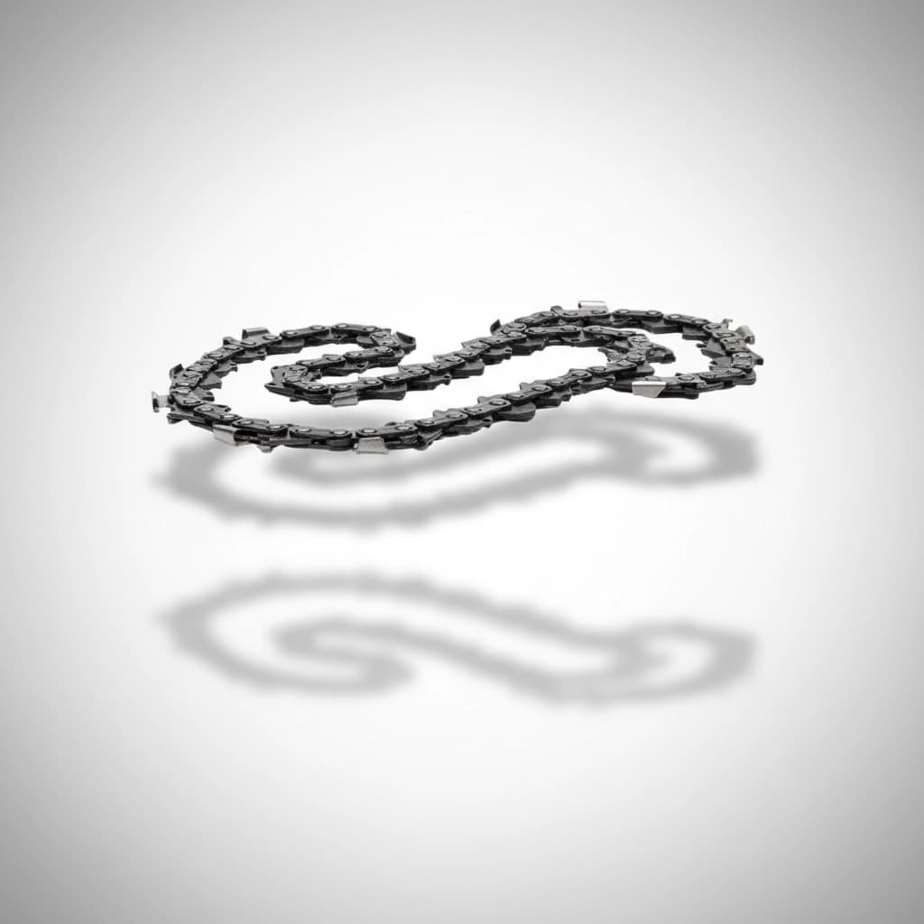 16 inch chainsaw chain, sharp teeth, ready for cutting wood