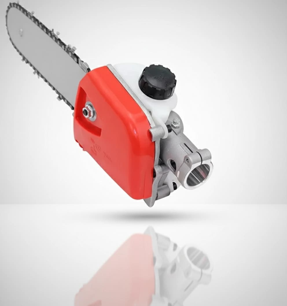 Multi-tool trimmer head attachment, designed for efficient and durable lawn care.