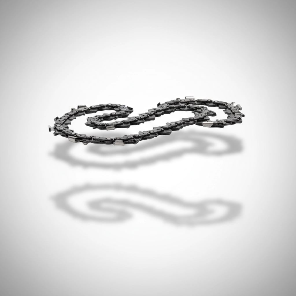 16 inch chainsaw chain, sharp teeth, ready for cutting wood