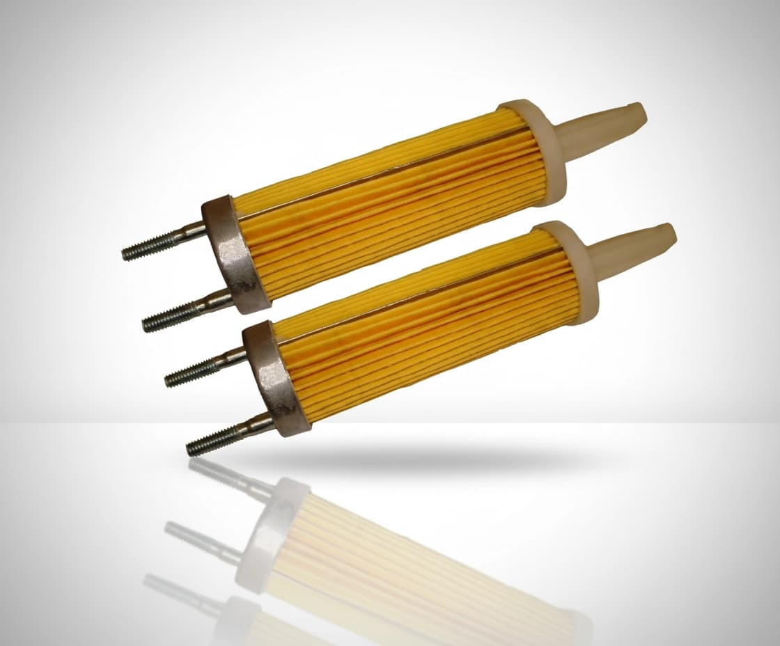 Two Yanmar diesel fuel filters for L75AE, L90AE, L100AE engines