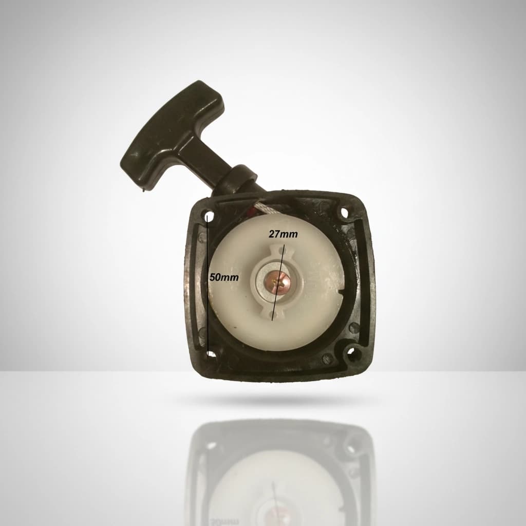 Hedge trimmer recoil starter replacement part, showing its robust construction.