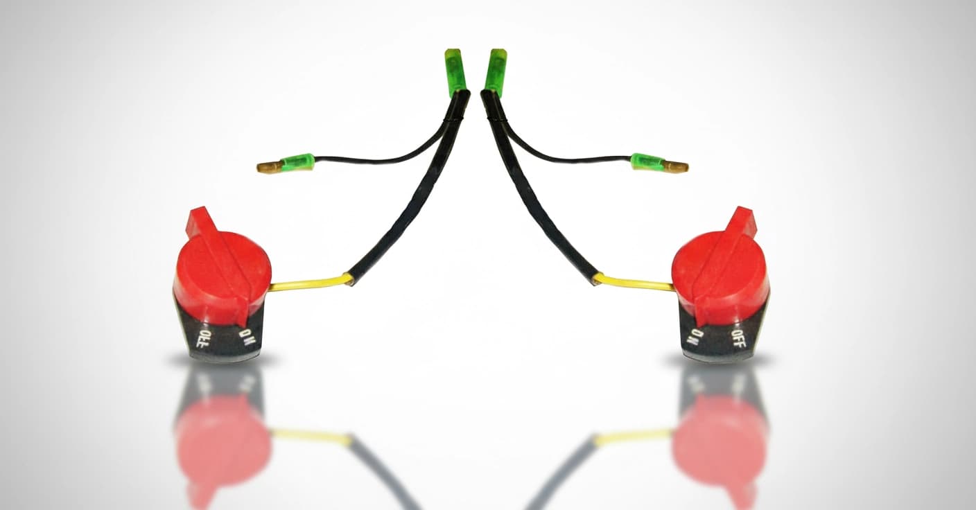 Two non-genuine on-off switches for Honda GX series engines